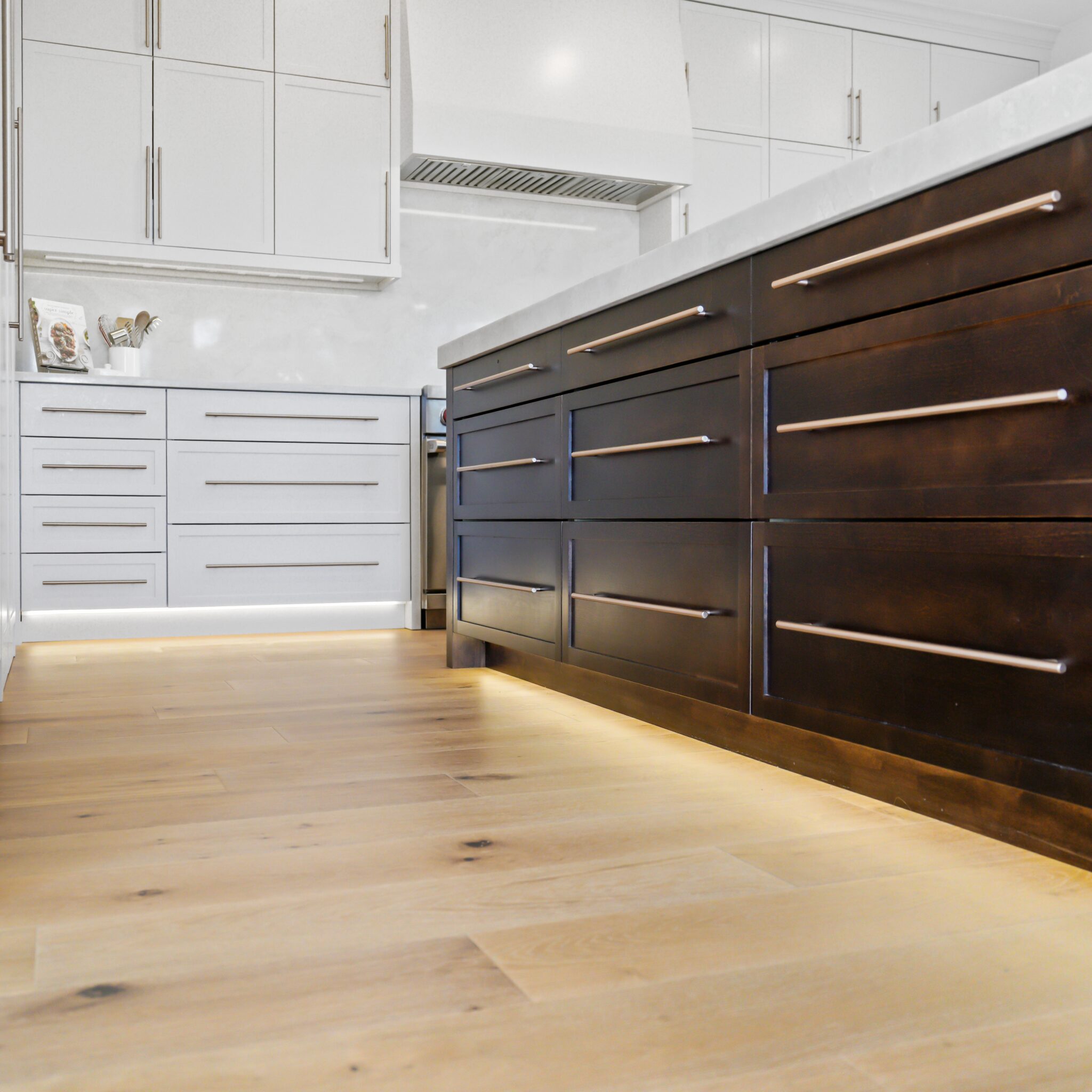 HIgh Sierra Home Remodel Full kitchen custom lighting in Boerne, Texas